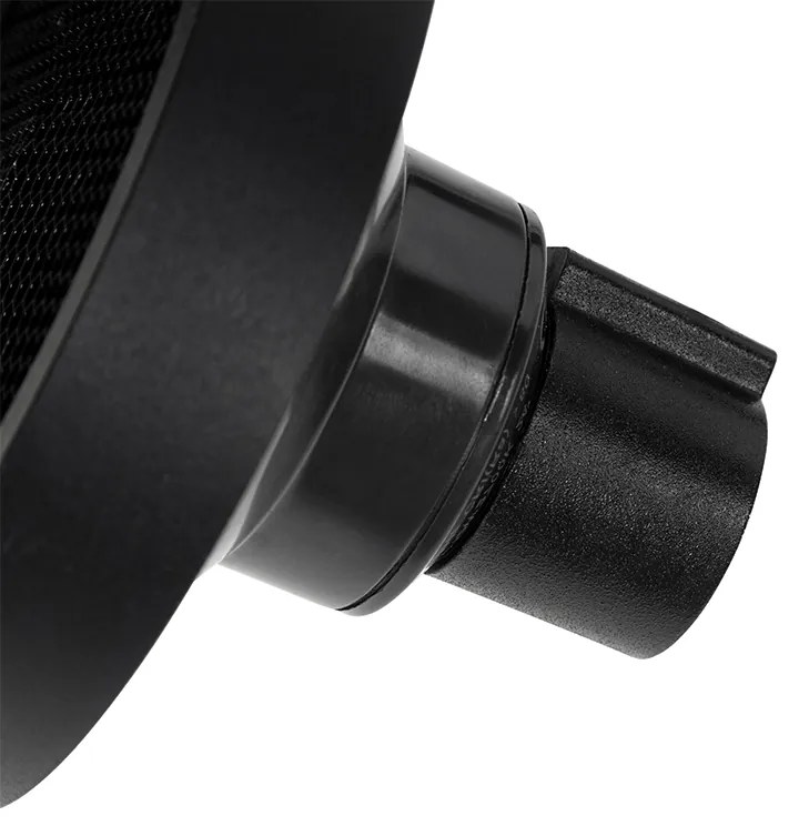 Foco de trilho preto para trilho trifásico GU10 111mm - 3-Phase Master Honey Moderno