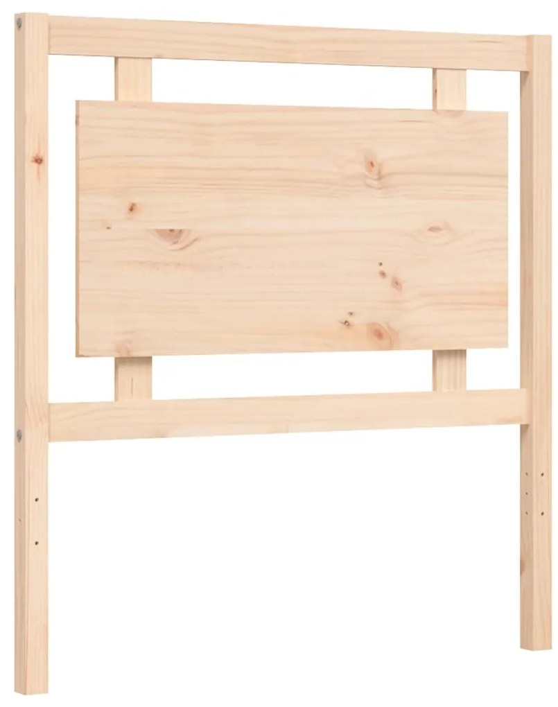 Estrutura de cama com cabeceira 100x200 cm madeira maciça