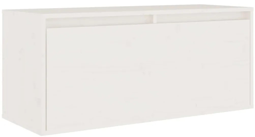 Móveis de TV 6 pcs madeira de pinho maciça branco