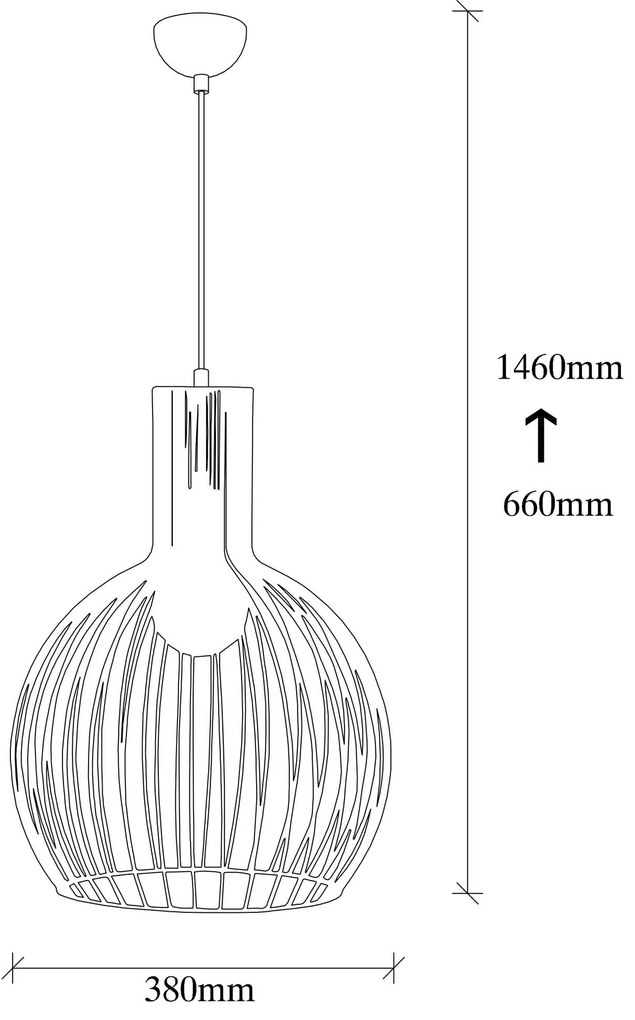 Chandelier Fellini – Preto – 38 cm x 146 cm