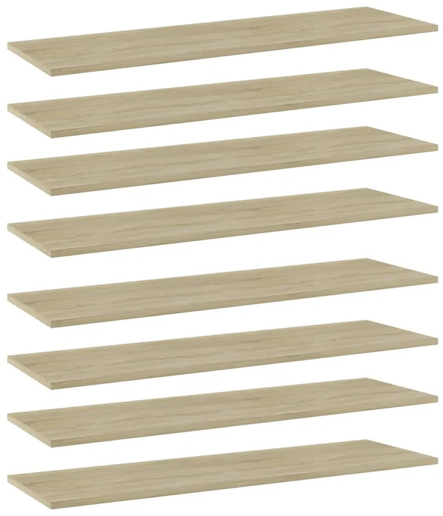 vidaXL Prateleiras estante 8pcs 100x30x1,5cm contrapl cor carvalho