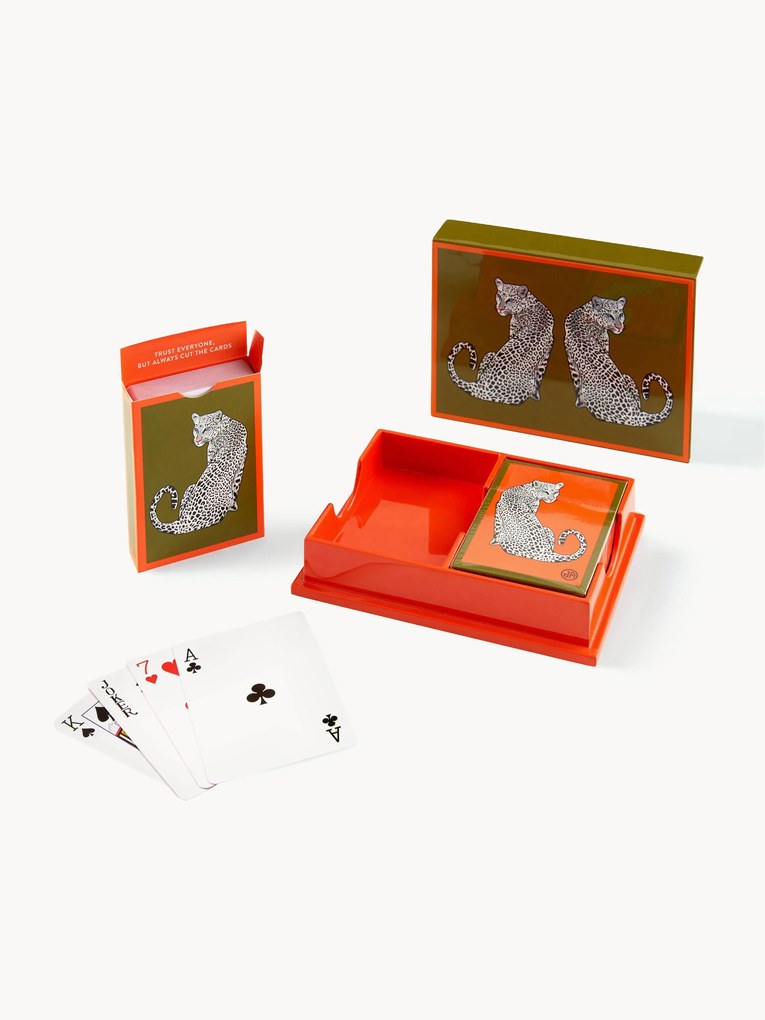 Conjunto de jogo de cartas Leopard