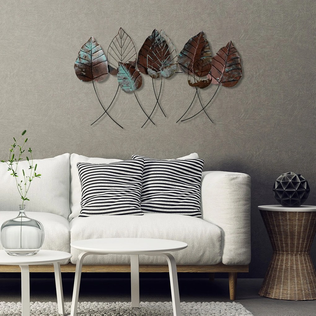 Acessório Decorativo de Parede Casting Leaf – Multicolor – 67 x 112 cm
