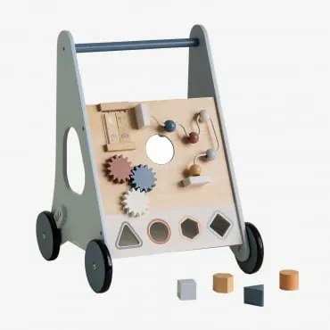 Carro Andador Multiactividades Em Madeira Bandile Kids Azul Cielo - Sklum