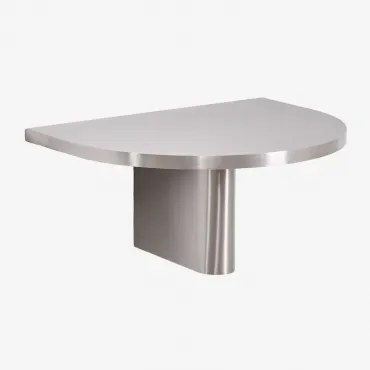 Mesinha De Cabeceira Flutuante 40x30 Cm Mayeli Aço Inoxidável - Sklum