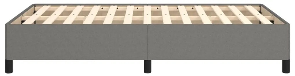 Estrutura de cama sem colchão cinza escuro 120x190 cm tecido