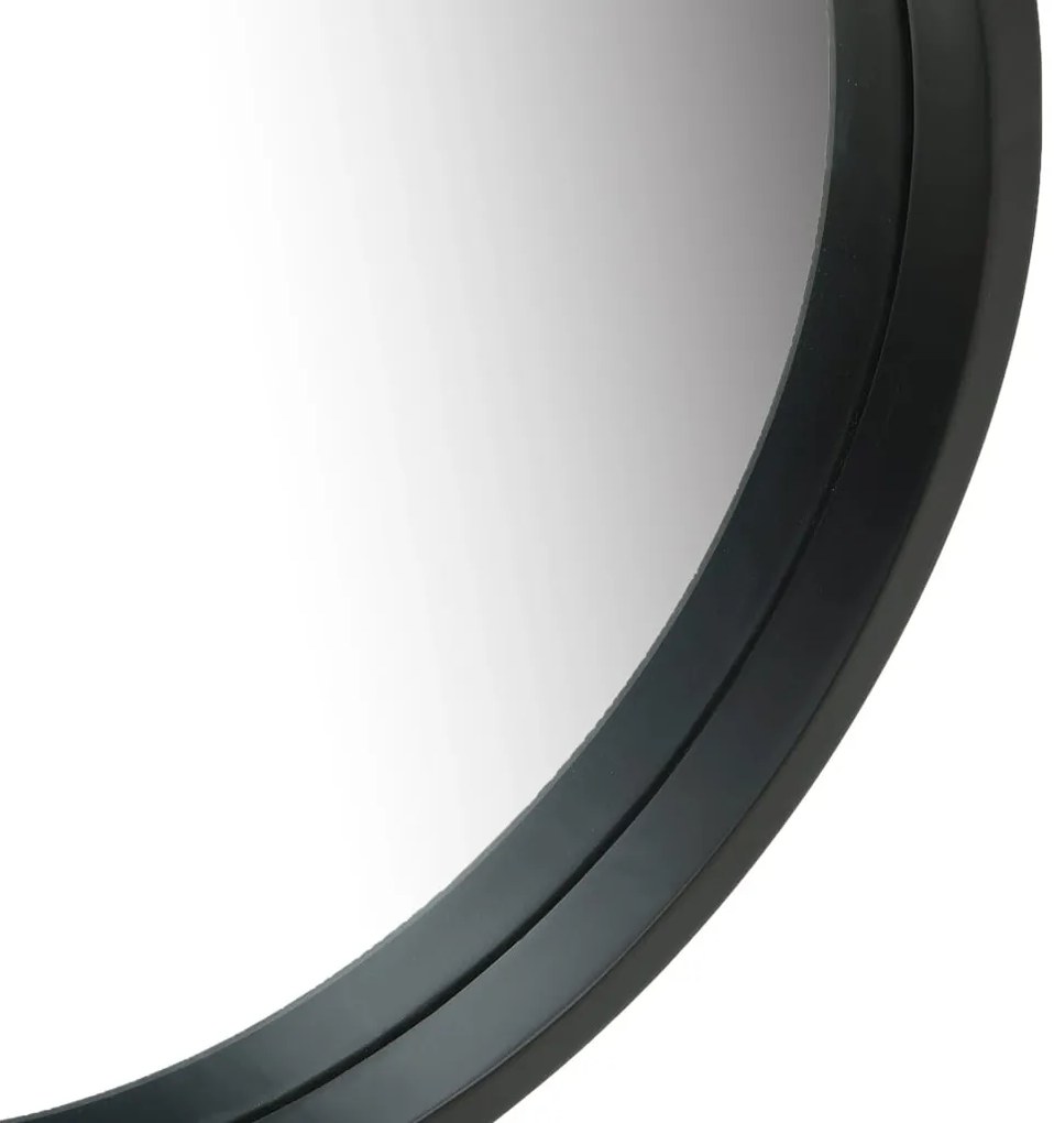 Espelho de parede com alça 50 cm preto