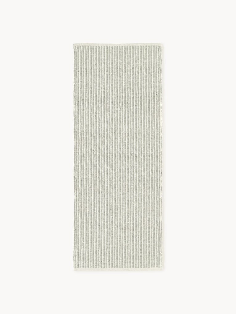 Passadeira para interior e exterior artesanal às riscas Turner