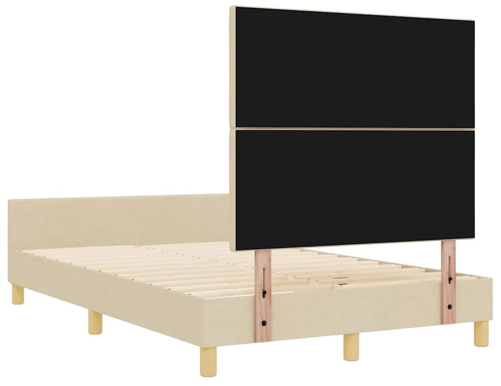 Cama vidaXL Creme 120x200 cm em Tecido
