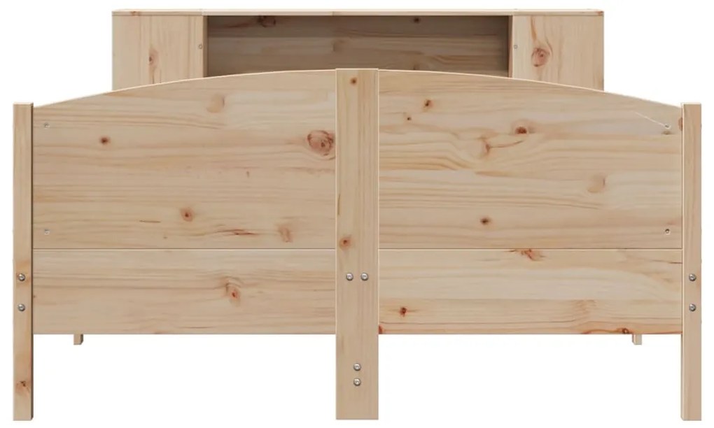 Cama com estante sem colchão 120x190 cm pinho maciço