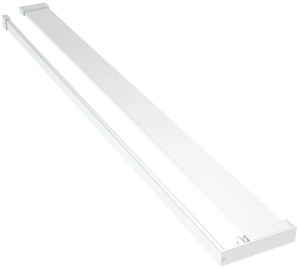 Divisória de chuveiro com prateleira vidro ESG/alumínio cromado