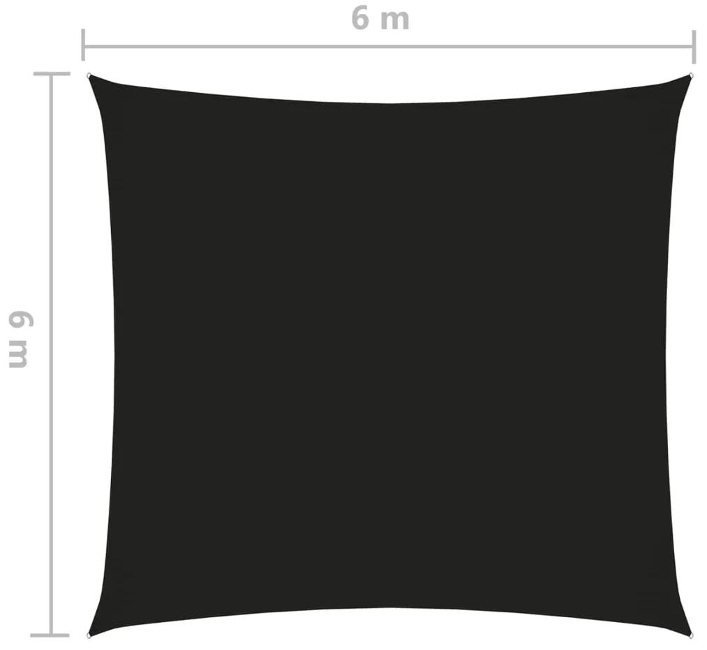 Para-sol estilo vela tecido oxford quadrado 6x6 m preto
