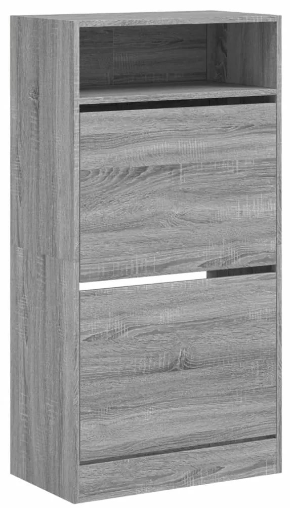 Sapateira 60x34x116 cm derivados de madeira cinzento sonoma