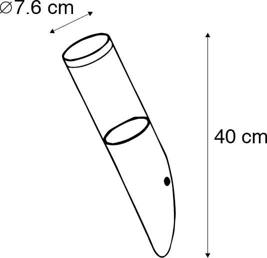 Candeeiro de parede exterior moderno em aço IP44 - Rox