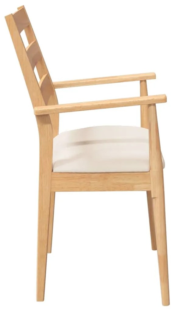 Cadeiras de jantar com almofadões 2 pcs madeira maciça