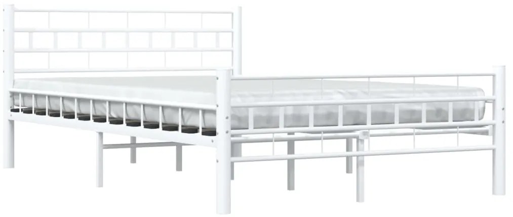 Estrutura de cama metal 140x200 cm branco