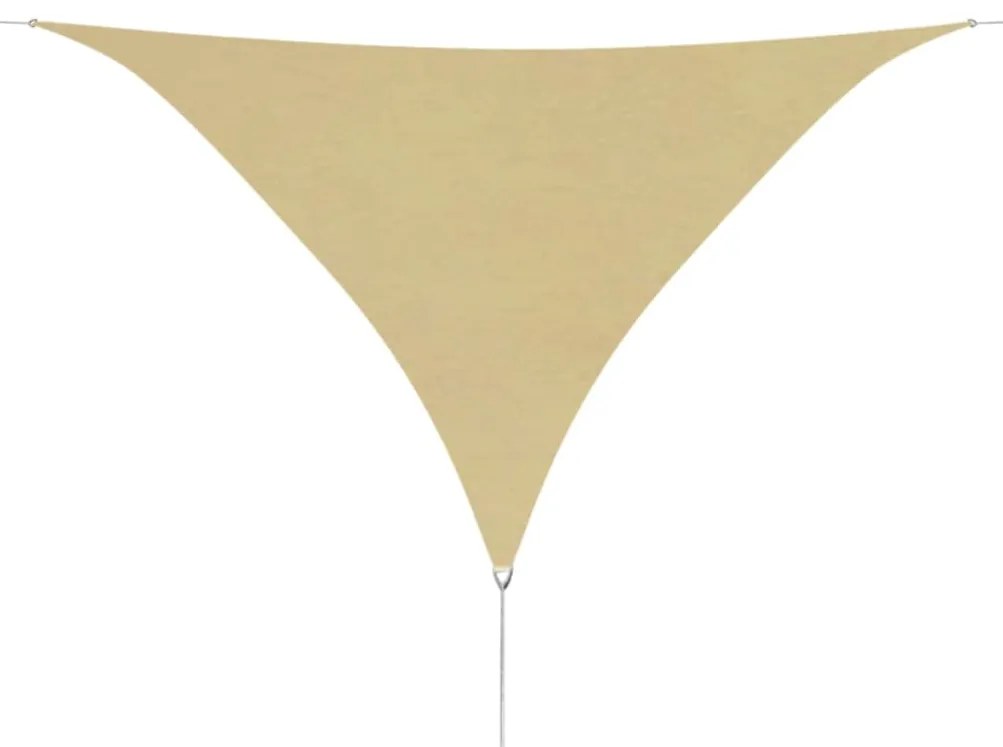Guarda-sol tecido Oxford triangular 3,6x3,6x3,6 m bege
