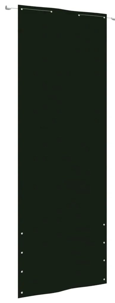 vidaXL Tela de varanda 80x240 cm tecido oxford verde-escuro