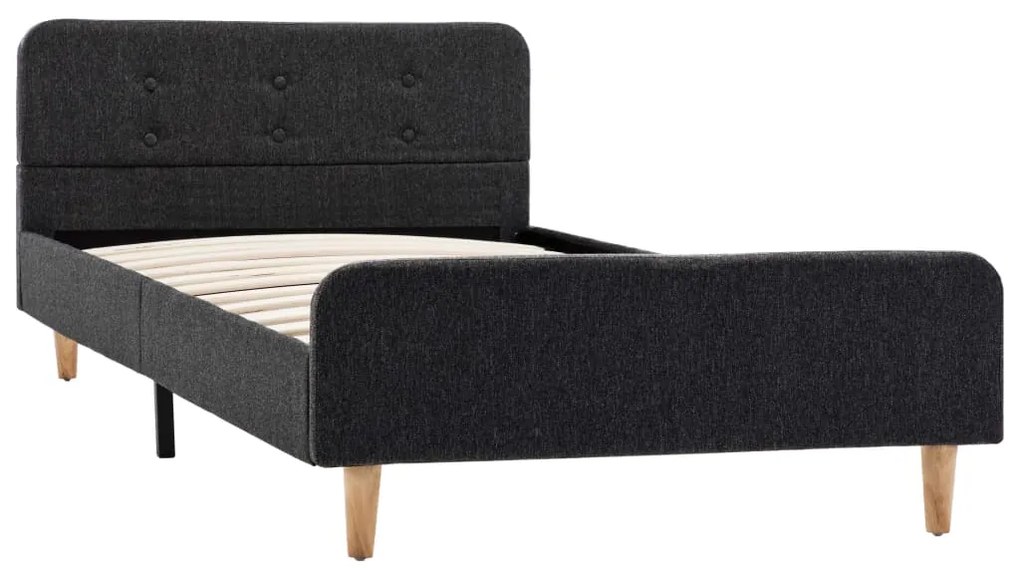 Estrutura de cama 90x200 cm serapilheira cinzento-escuro