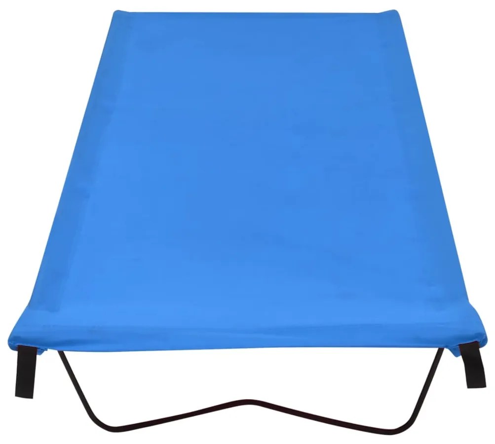 Cama de campismo 180x60x19 cm tecido oxford e aço azul