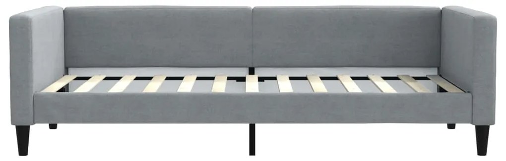 Sofá-cama c/ gavetão e gavetas 100x200 cm tecido cinzento-claro