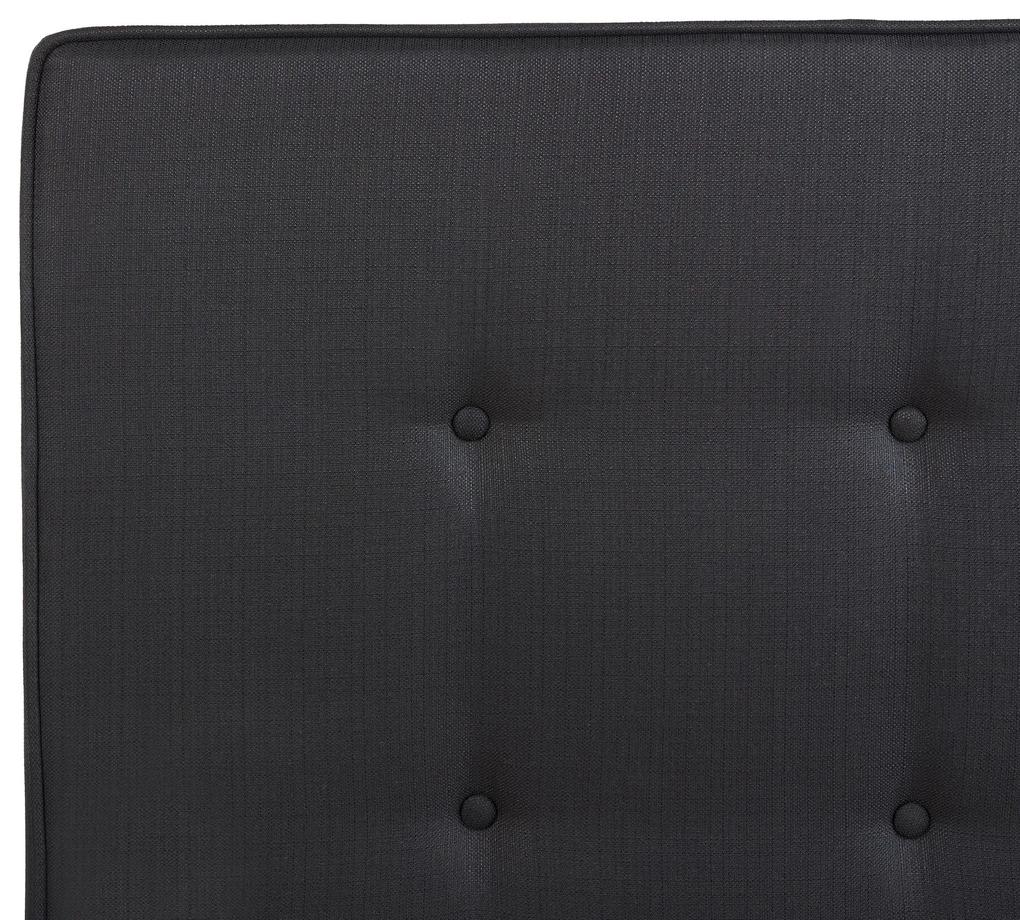 Cama de casal em tecido preto 180 x 200 cm AMBASSADOR Beliani
