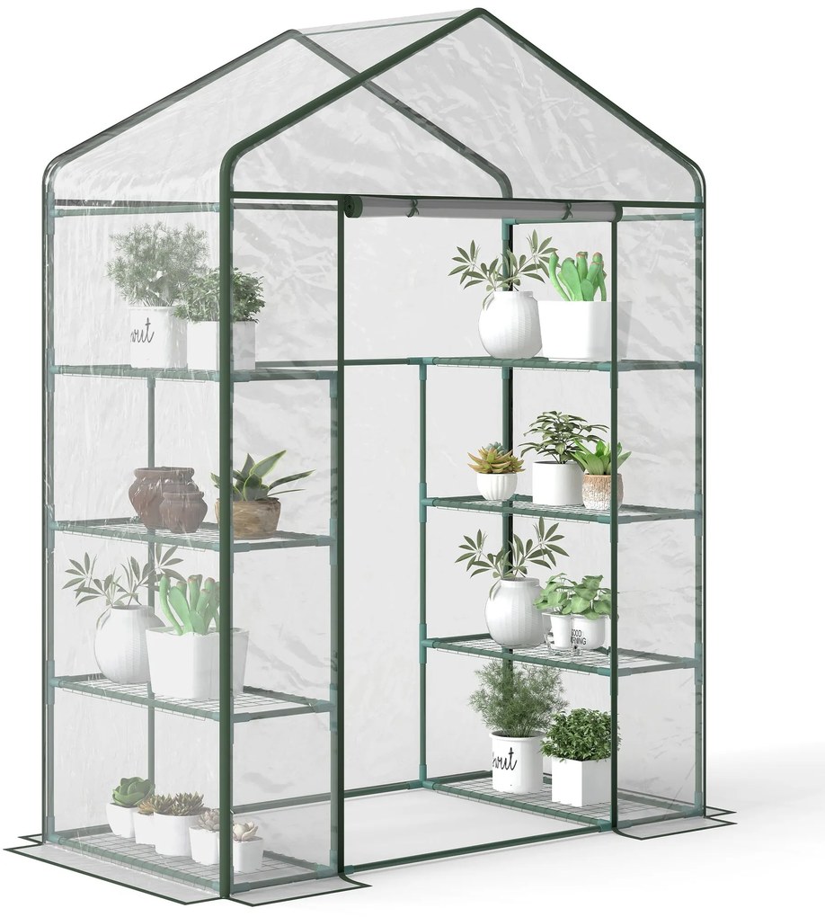 Estufa de Jardim Estufa para Cultivo de Plantas com 8 Prateleiras Cobe