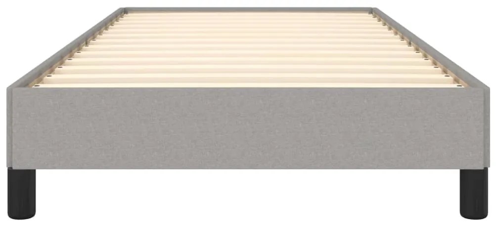 Estrutura de cama sem colchão 90x200 cm tecido cinzento-claro