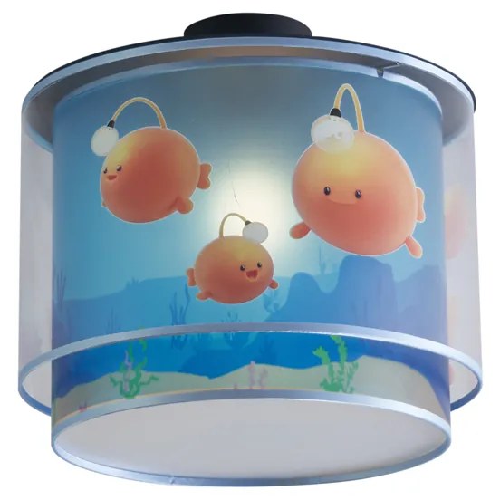 Luz de teto infantil azul com Bulby - Harrie meets Bulby