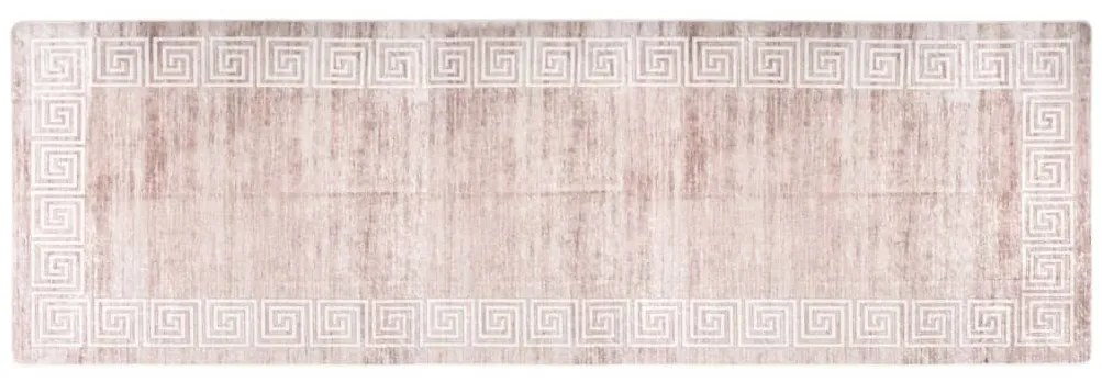 Tapete lavável antiderrapante 80x300 cm bege