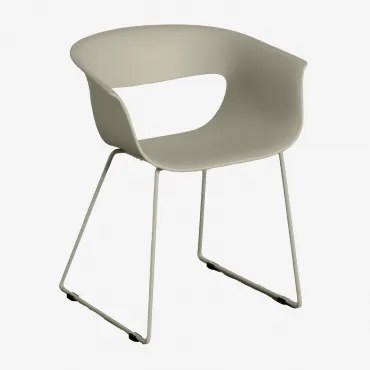 Cadeira De Jardim Em Polipropileno E Aço Alanys Verde Sálvia - Sklum