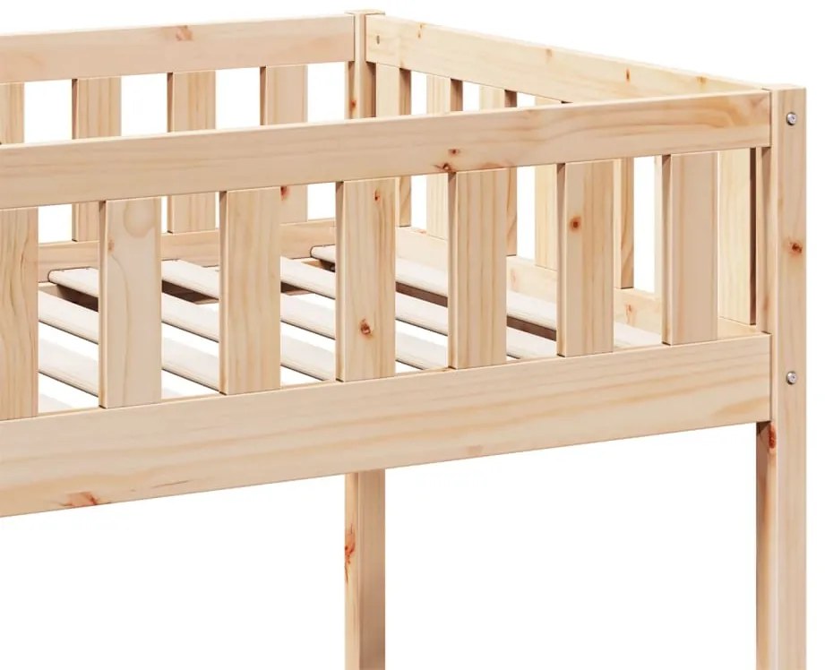 Cama de criança sem colchão 80x200 cm madeira de pinho maciça