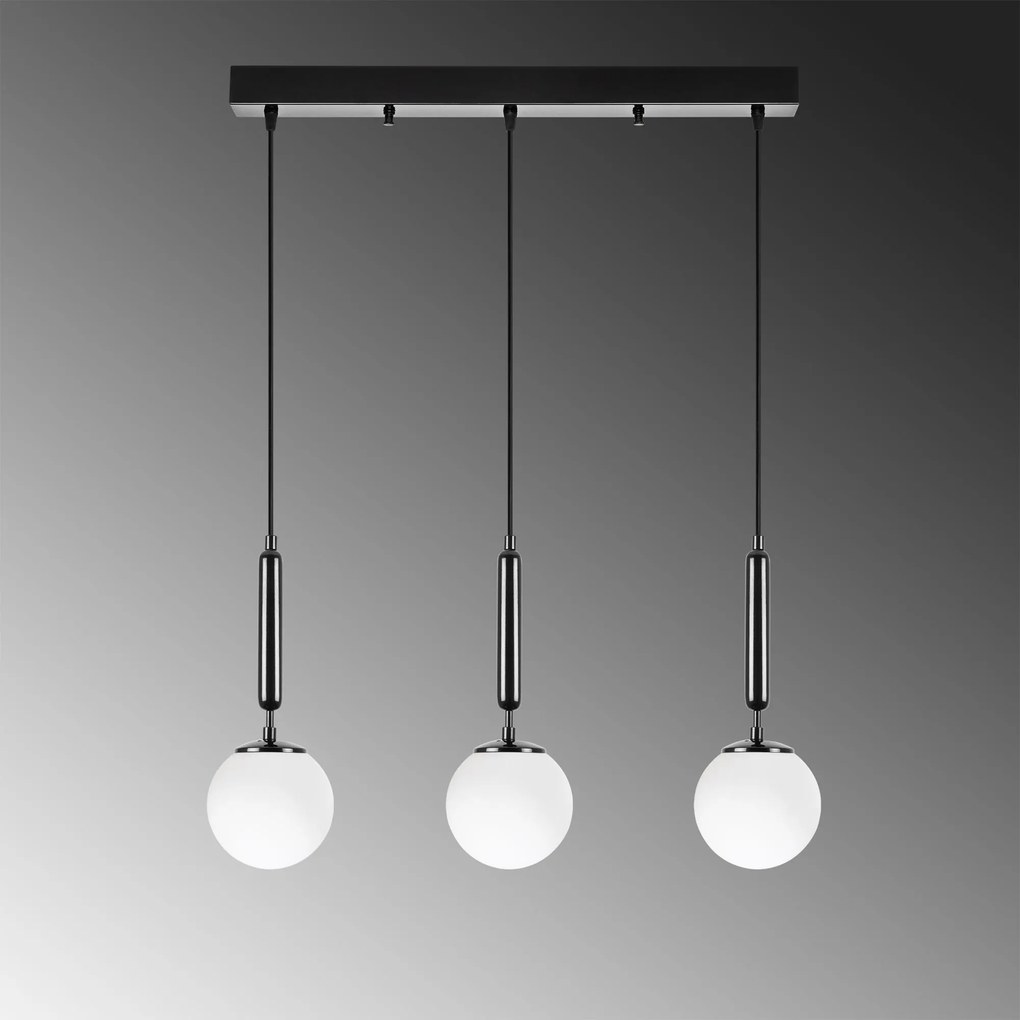 Candeeiro Suspenso King – Preto e Branco – 62 x 15 x 134 cm