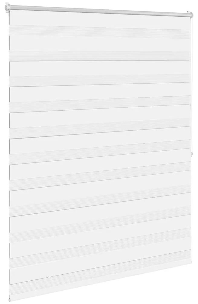 Estore de rolo 120 x 175 cm, linhas de zebra / Branca