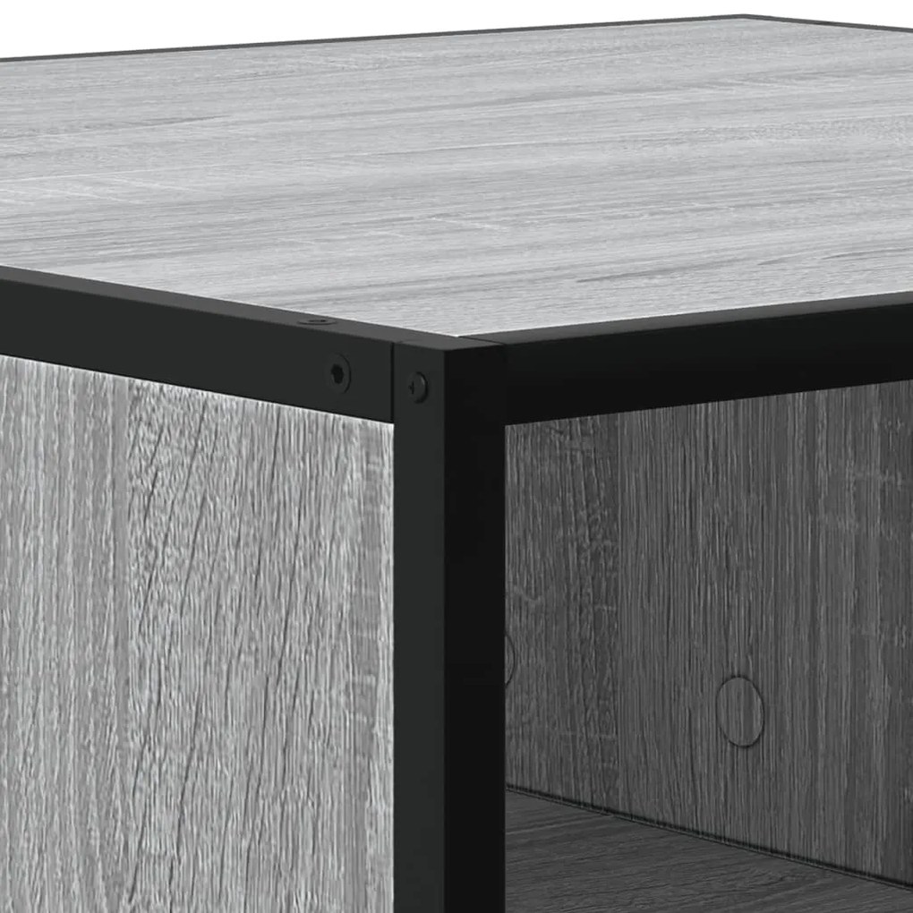 Mesa de centro derivados de madeira e metal cinzento sonoma
