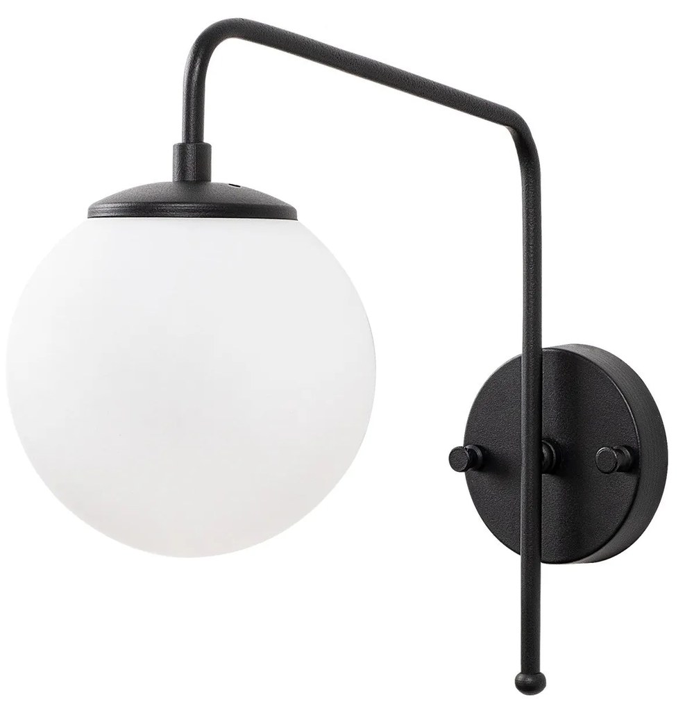 Candeeiro de Parede Viran – Preto/Branco – 15 x 32 x 32 cm