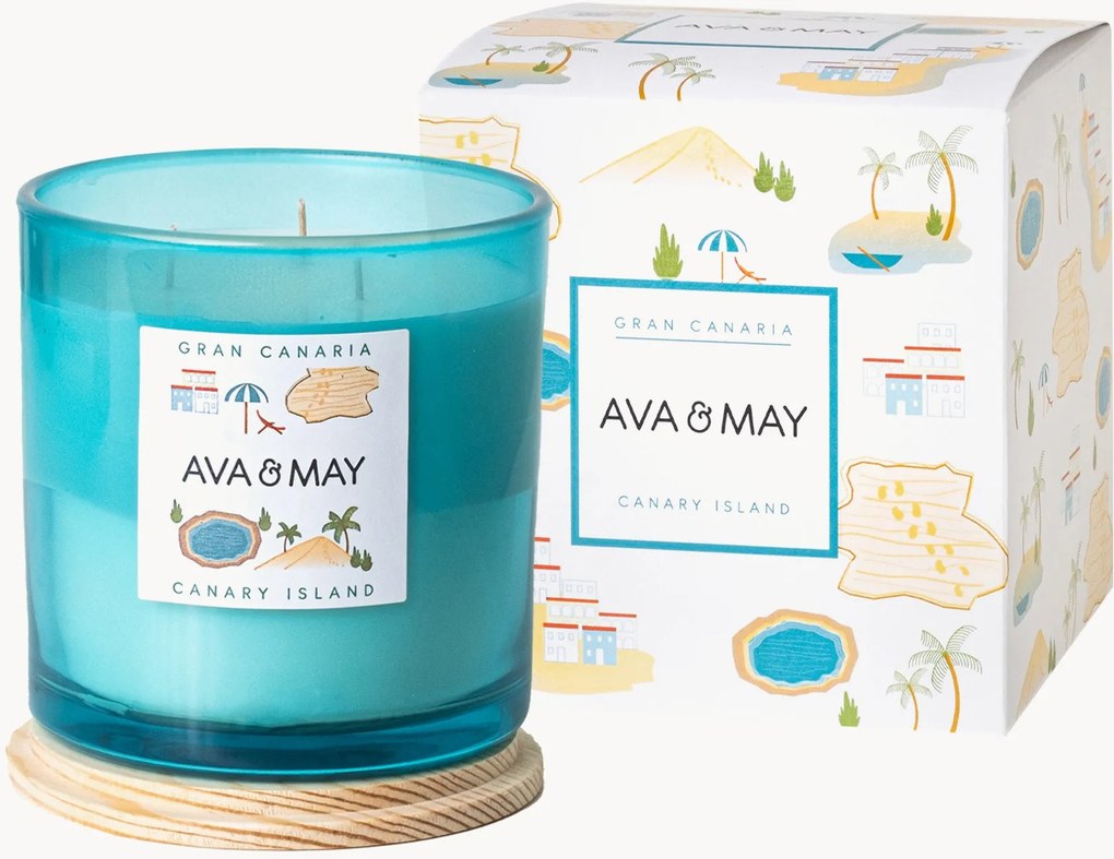 Vela perfumada Gran Canaria (almíscar, sândalo, tubarosa)