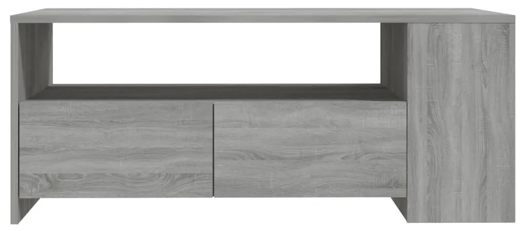 Mesa de centro 102x55x42 cm madeira processada sonoma cinzento
