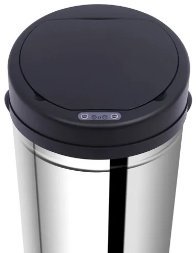 Caixote do lixo Balde do Lixo 50 L Sensor Detetor Movimento Automático Balde Aço