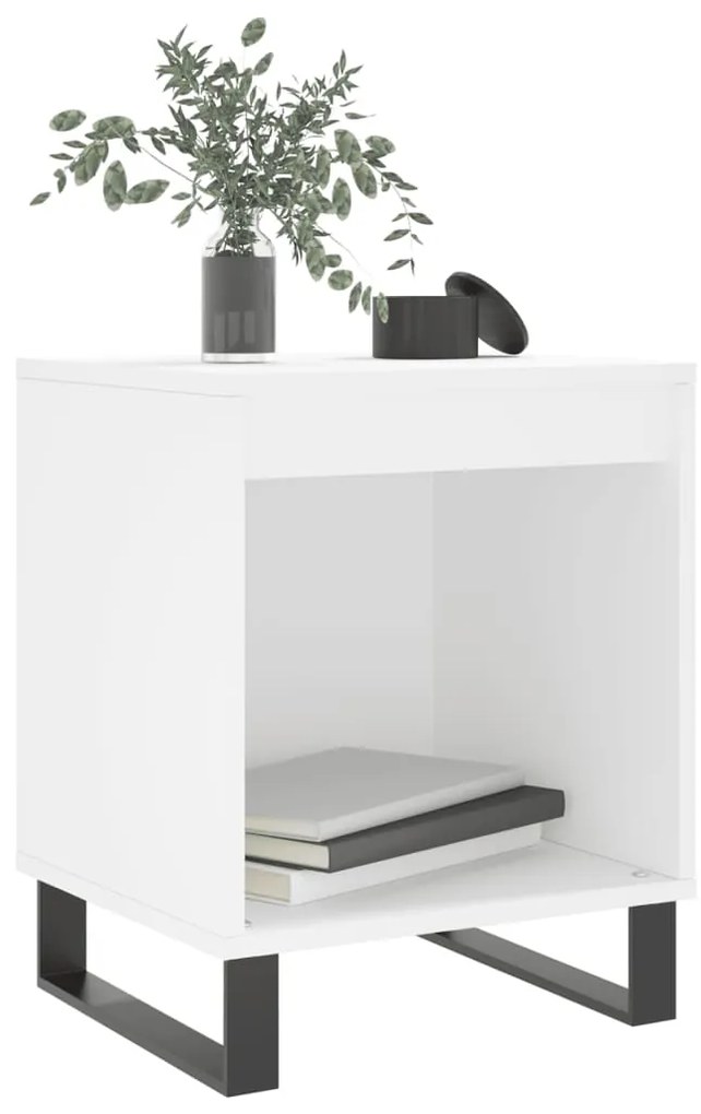 Mesas de cabeceira 2pcs 40x35x50 cm derivados de madeira branco