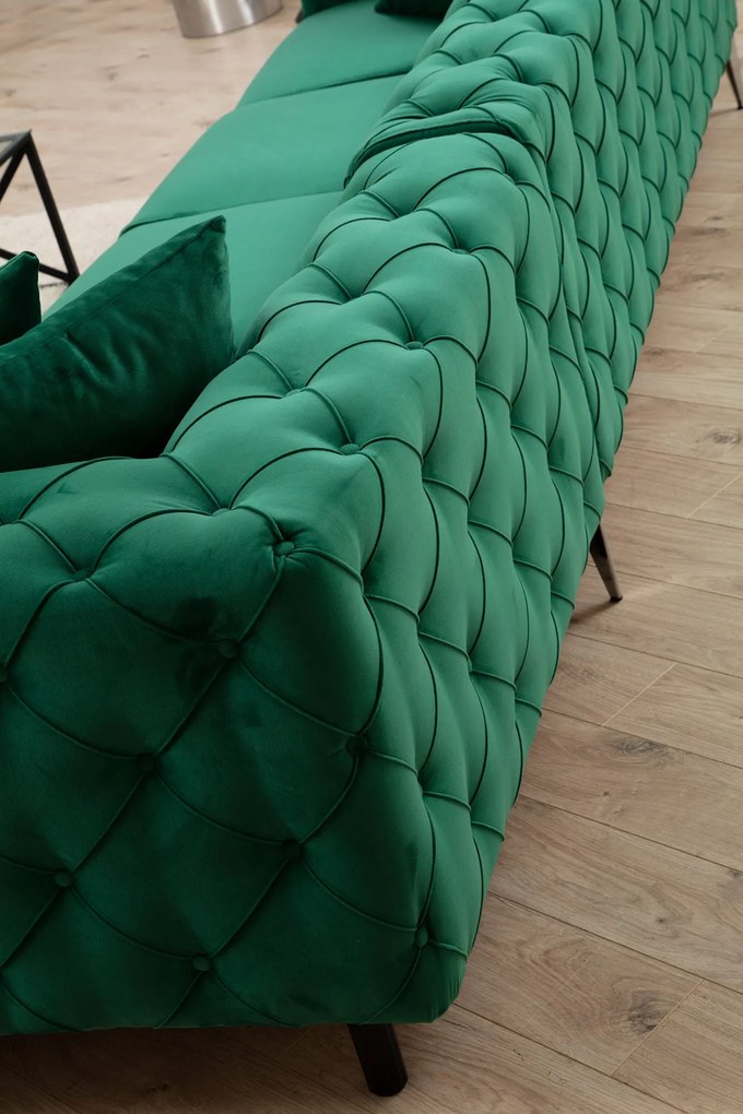 Sofá de Canto Como – Verde – 310 cm x 70 cm x 270 cm