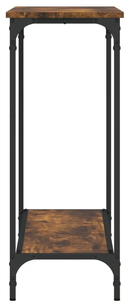 Mesa consola 101x30,5x75cm derivados de madeira carvalho fumado