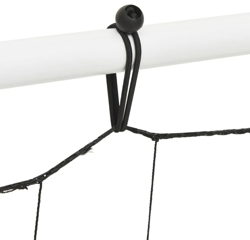 Rede de ressalto para futebol aço e PE branco/preto