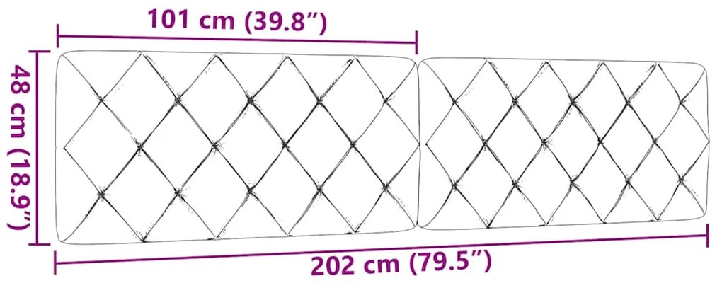 Almofadão de cabeceira 200 cm tecido cinzento-acastanhado