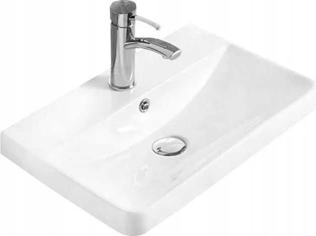Mexen Dagna lavatório embutido na bancada 60 x 35 cm, branco - 21996000