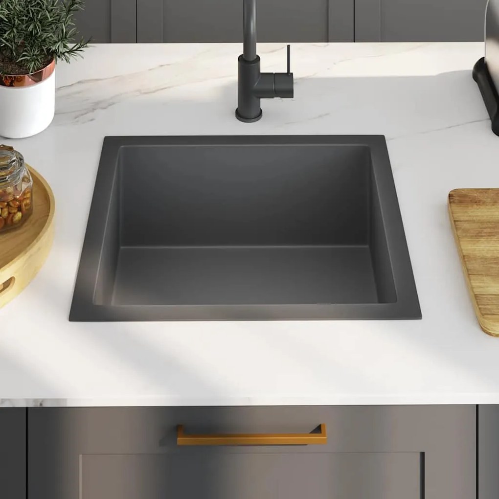Lava-louça de cozinha artesanal aço inoxidável preto
