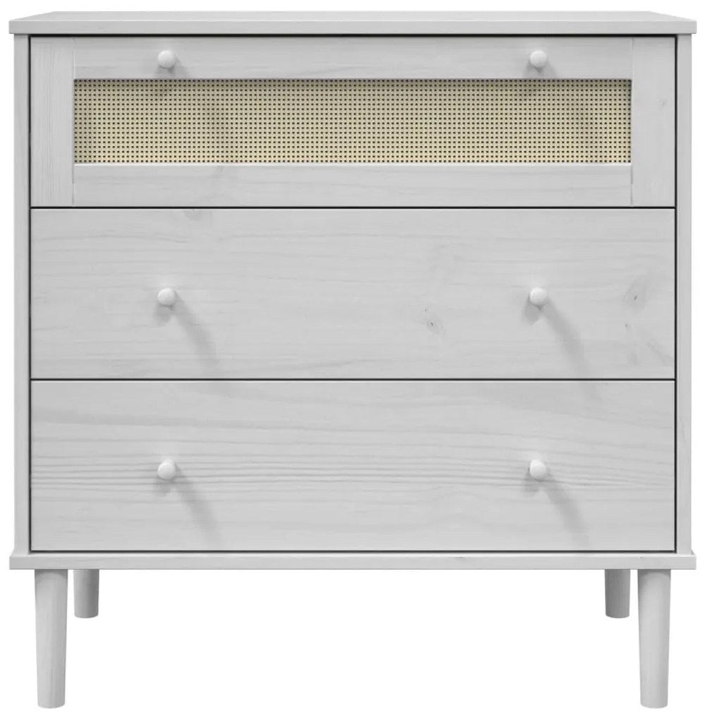 Armário de gavetas SENJA 80x40x80 cm pinho maciço branco