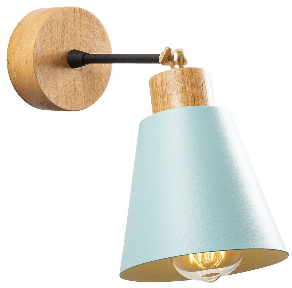 Candeeiro de Parede Manavgat – Turquesa – 14 cm de Diâmetro x 25 cm de