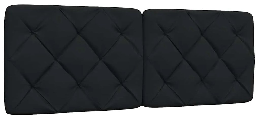 Estrutura de cama com LED sem colchão 120x200 cm tecido preto