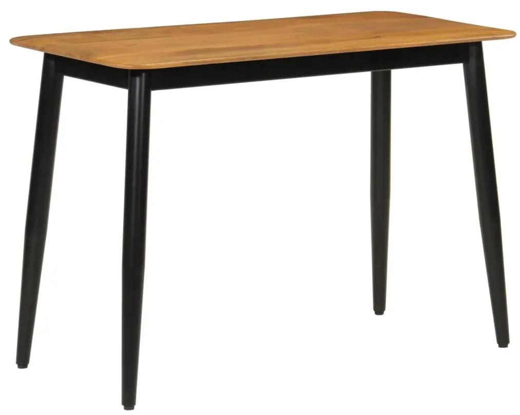 Mesa de jantar 112x52x76 cm madeira de mangueira maciça e ferro